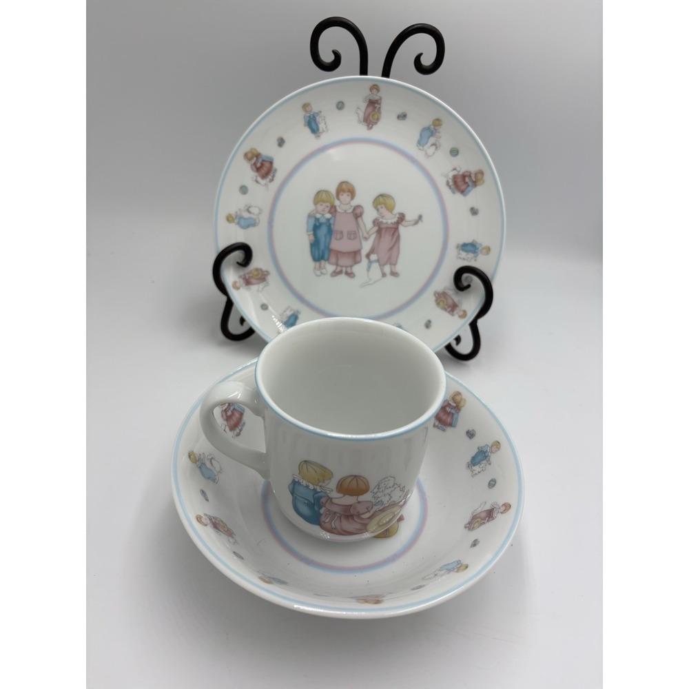 Baby Dior (Christian Dior) 'Les Enfants' Fine China Plate Bowl And Mug Set Of 3 - Picture 2 of 10